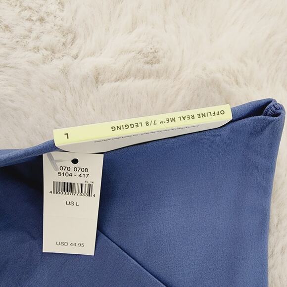 NWT Aerie Offline Real Me Crossover 7/8 Legging - Marbled Blue - Size Large - Picture 6 of 12